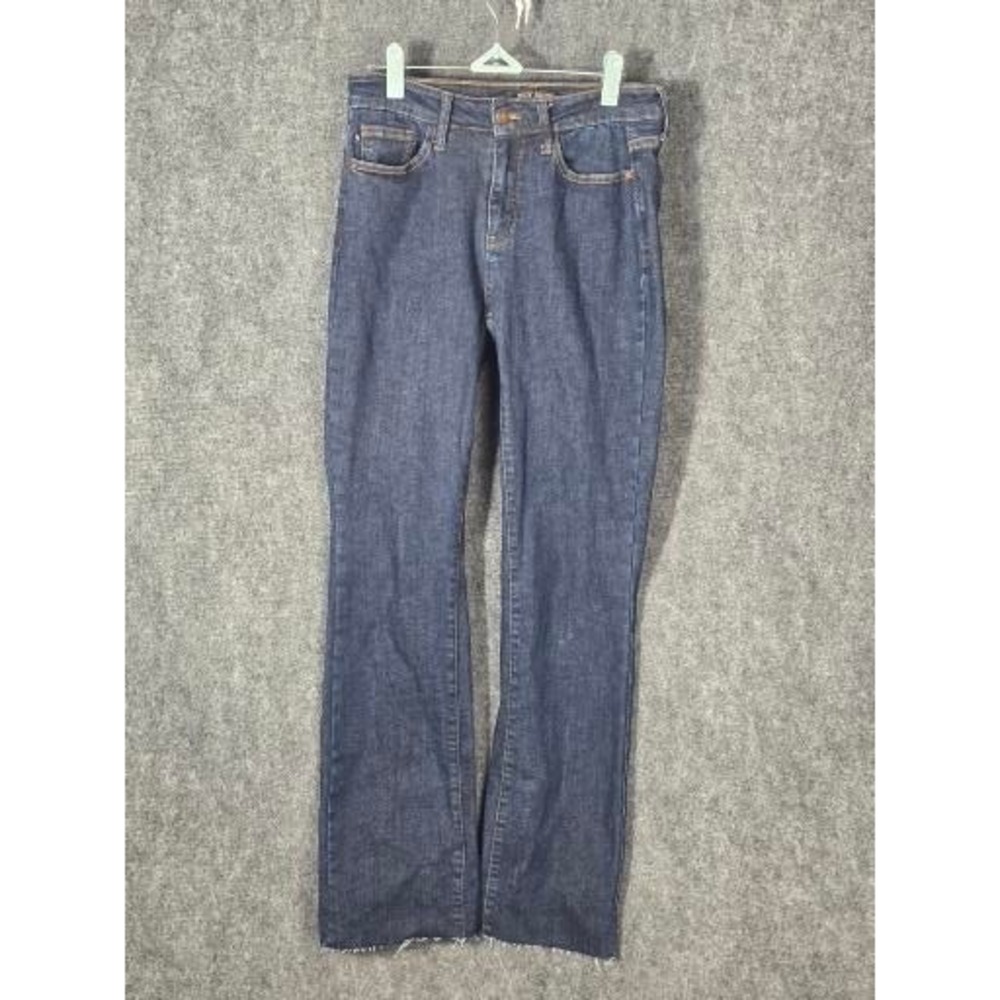 Judy Blue Slim Bootcut Jeans Dark Wash Raw Hem Stretch Denim 3/26 JB88359 Boho